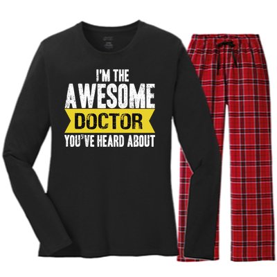 Awesome Doctor Women's Long Sleeve Flannel Pajama Set 