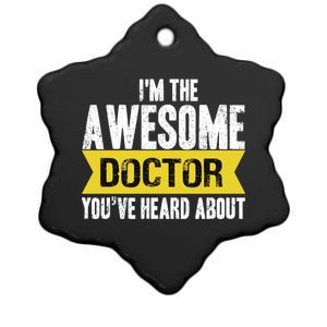 Awesome Doctor Ceramic Star Ornament