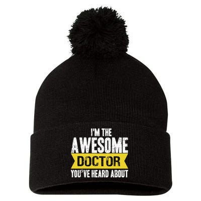 Awesome Doctor Pom Pom 12in Knit Beanie