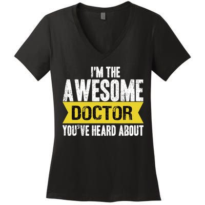 Awesome Doctor Women's V-Neck T-Shirt