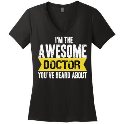 Awesome Doctor Women's V-Neck T-Shirt