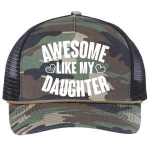 Awesome Like My Daughter Proud Parents Retro Rope Trucker Hat Cap