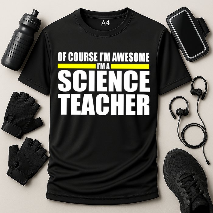 Awesome Science Teacher Cooling Performance Crew T-Shirt
