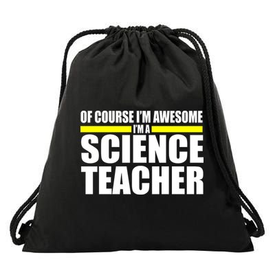 Awesome Science Teacher Drawstring Bag