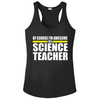 Awesome Science Teacher Ladies PosiCharge Competitor Racerback Tank