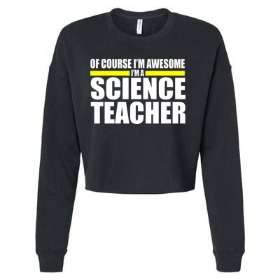 Awesome Science Teacher Cropped Pullover Crew