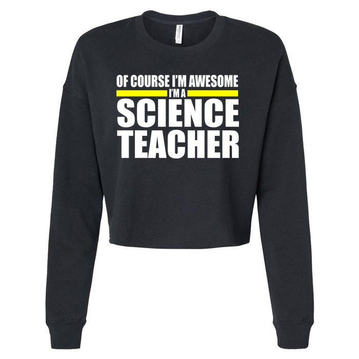 Awesome Science Teacher Cropped Pullover Crew