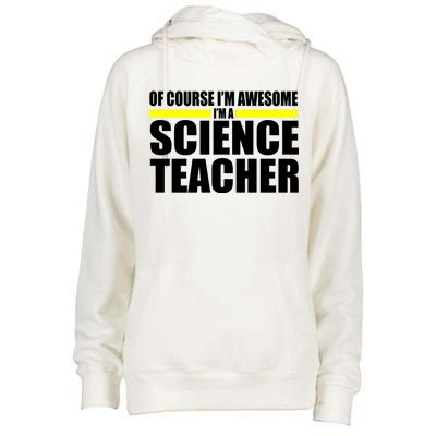 Awesome Science Teacher Womens Funnel Neck Pullover Hood