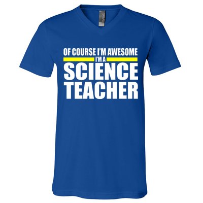 Awesome Science Teacher V-Neck T-Shirt