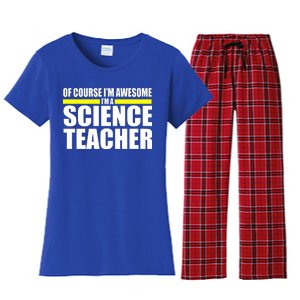 Awesome Science Teacher Women's Flannel Pajama Set