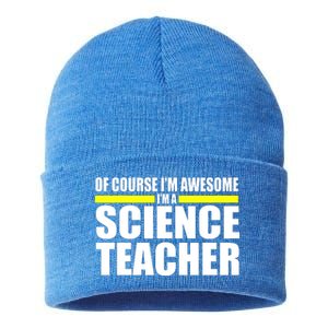 Awesome Science Teacher Sustainable Knit Beanie