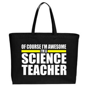 Awesome Science Teacher Cotton Canvas Jumbo Tote