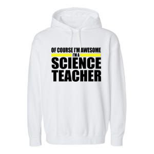 Awesome Science Teacher Garment-Dyed Fleece Hoodie