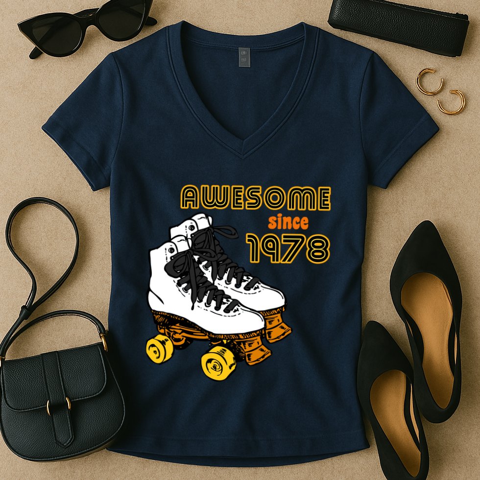 Awesome Since 1978 Women's V-Neck T-Shirt