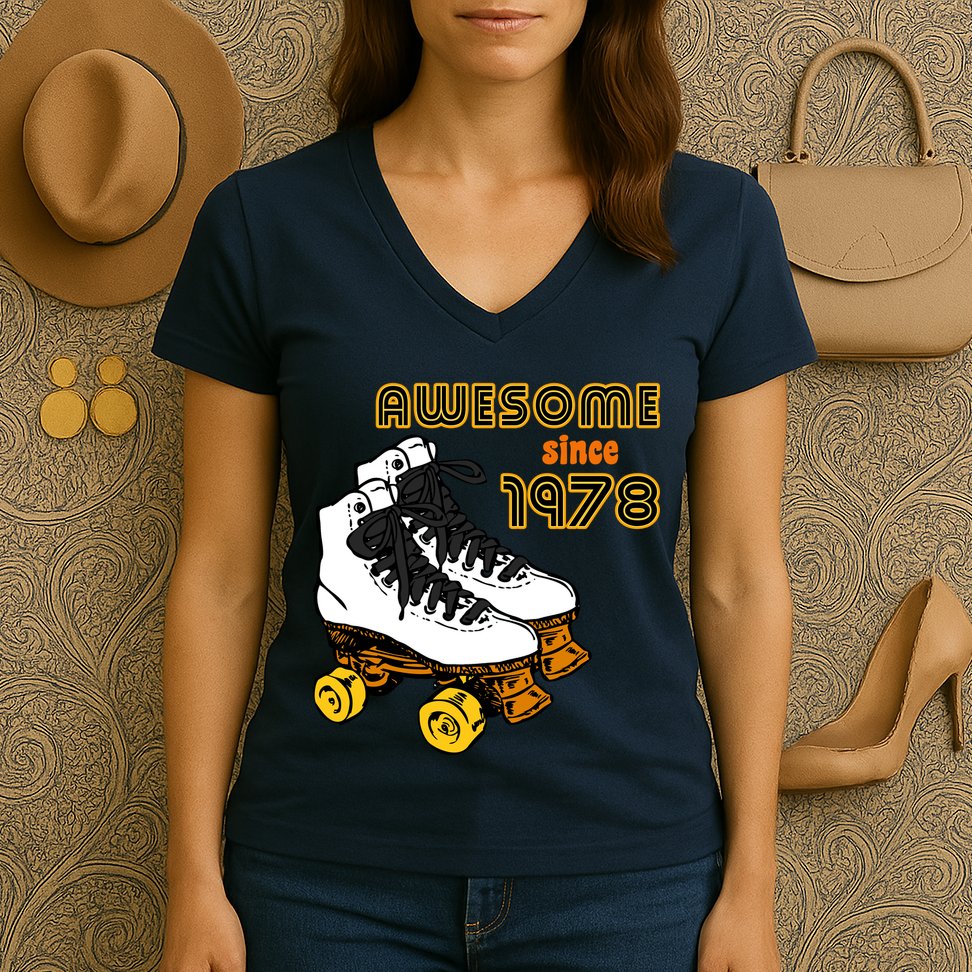 Awesome Since 1978 Women's V-Neck T-Shirt