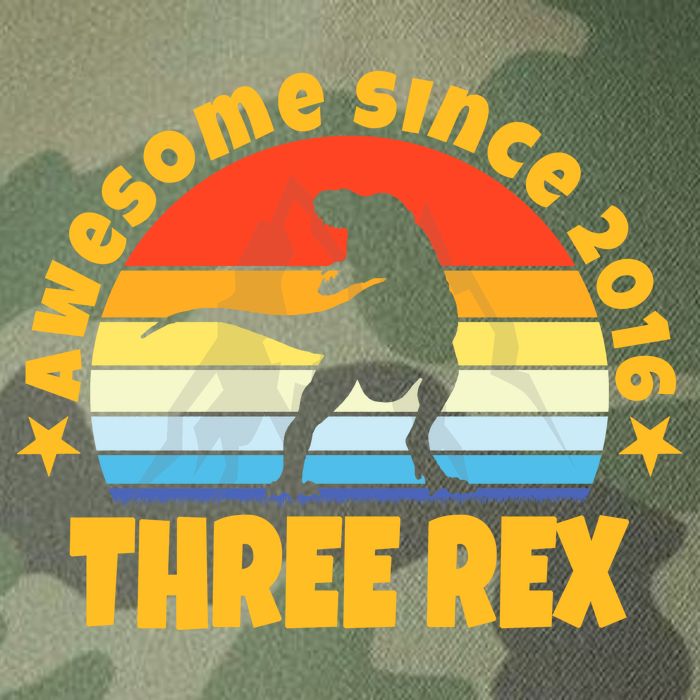 Awesome Since 2016 Three Rex Legacy Tie Dye Trucker Hat