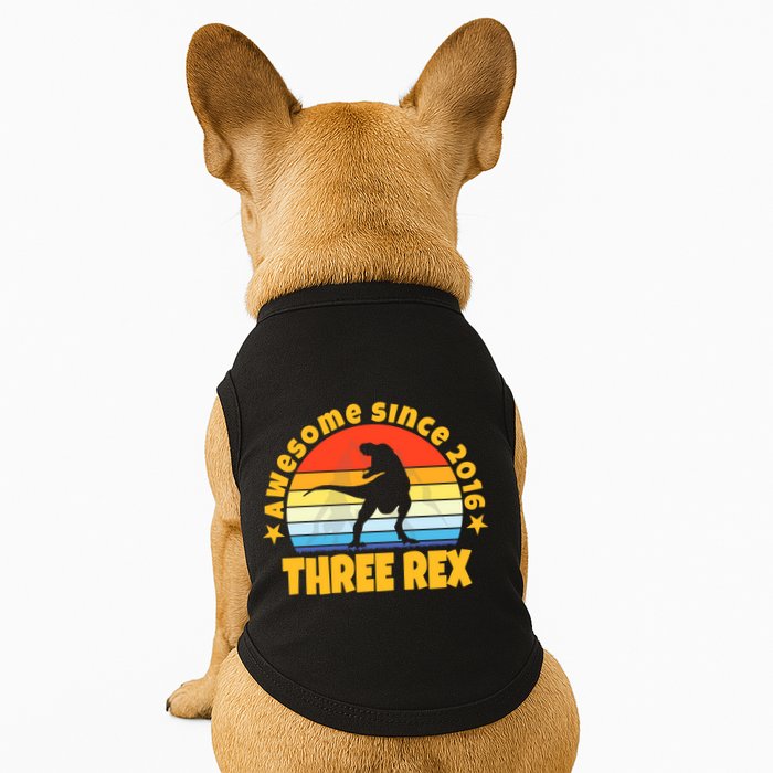 Awesome Since 2016 Three Rex Doggie Tank