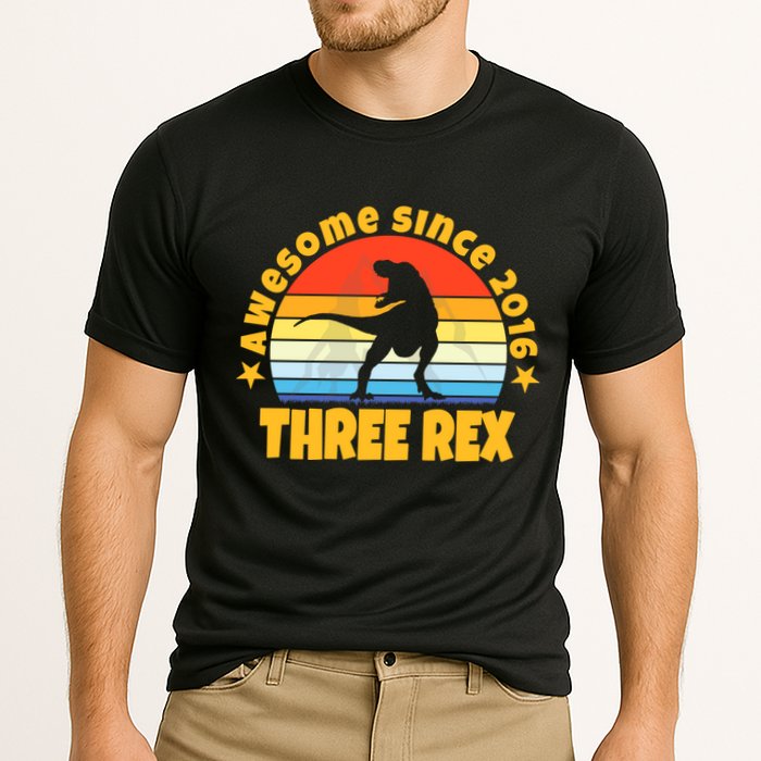 Awesome Since 2016 Three Rex Performance Shirt