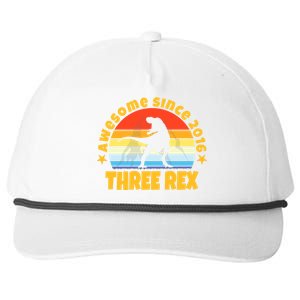 Awesome Since 2016 Three Rex Snapback Five-Panel Rope Hat