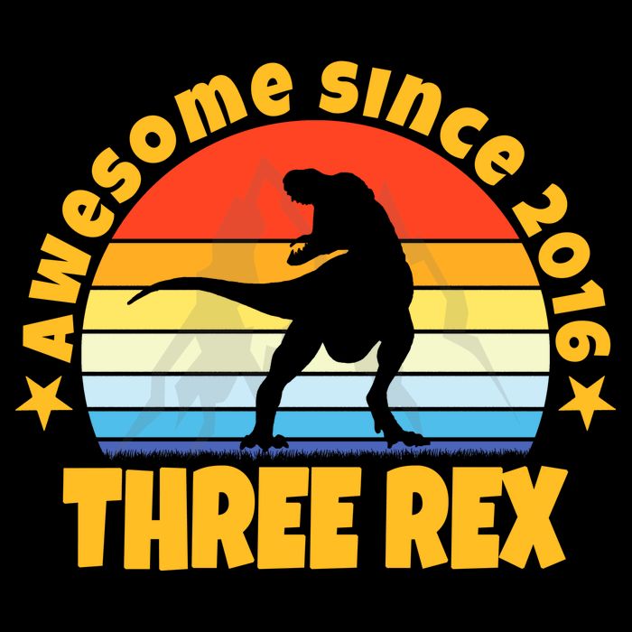Awesome Since 2016 Three Rex 16oz Travel Tumbler