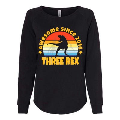 Awesome Since 2016 Three Rex Womens California Wash Sweatshirt