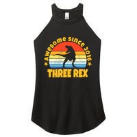 Awesome Since 2016 Three Rex Women's Perfect Tri Rocker Tank