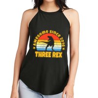 Awesome Since 2016 Three Rex Women's Perfect Tri Rocker Tank