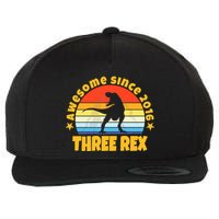 Awesome Since 2016 Three Rex Wool Snapback Cap