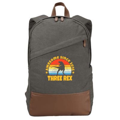 Awesome Since 2016 Three Rex Cotton Canvas Backpack