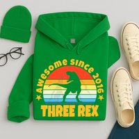 Awesome Since 2016 Three Rex Hoodie