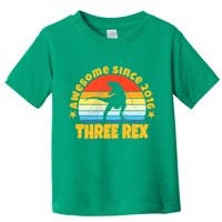 Awesome Since 2016 Three Rex Toddler T-Shirt