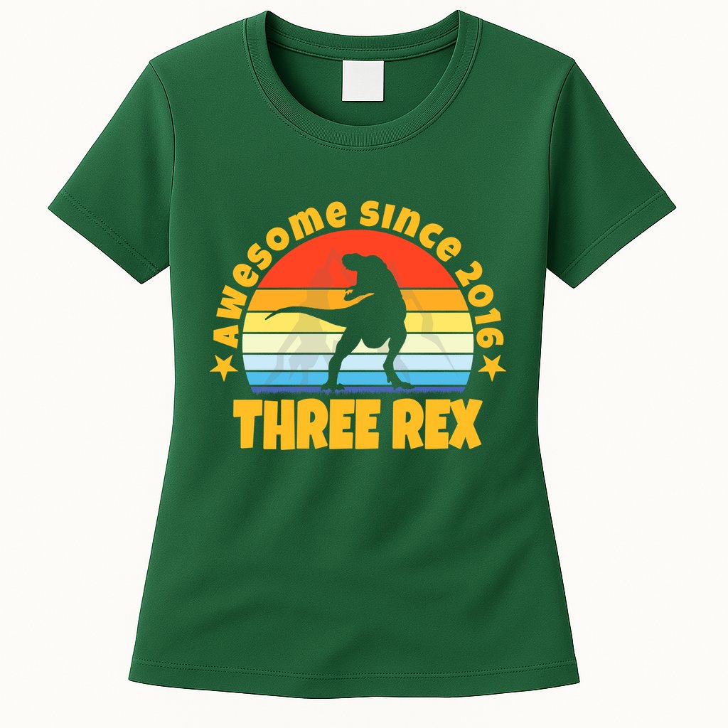Awesome Since 2016 Three Rex Womens T-Shirt