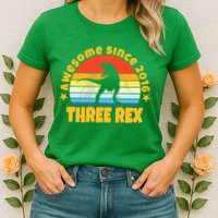 Awesome Since 2016 Three Rex Womens T-Shirt