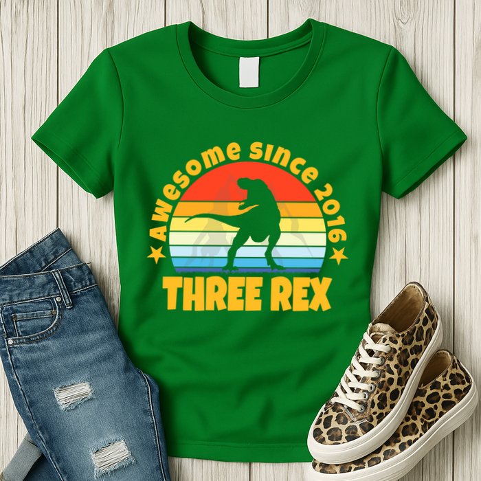 Awesome Since 2016 Three Rex Womens T-Shirt