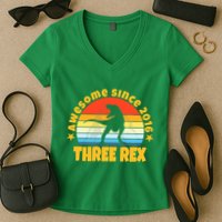 Awesome Since 2016 Three Rex Women's V-Neck T-Shirt