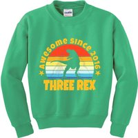 Awesome Since 2016 Three Rex Kids Sweatshirt