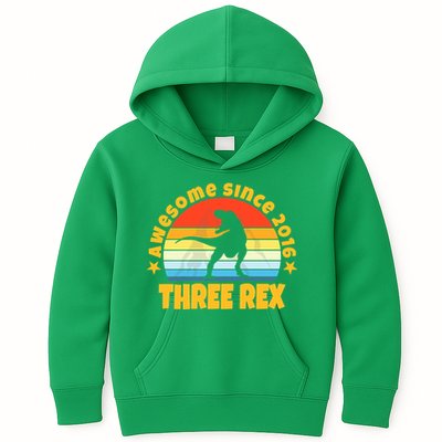 Awesome Since 2016 Three Rex Kids Hoodie