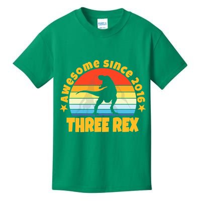 Awesome Since 2016 Three Rex Kids T-Shirt