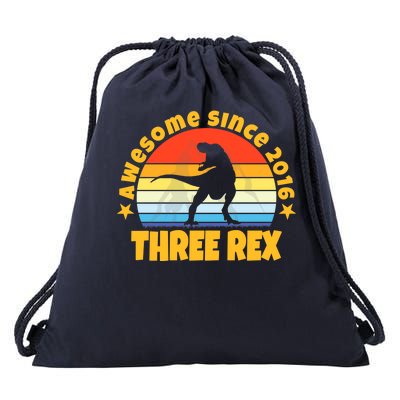 Awesome Since 2016 Three Rex Drawstring Bag