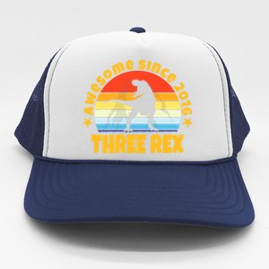 Awesome Since 2016 Three Rex Trucker Hat