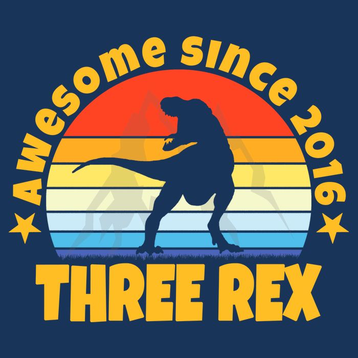 Awesome Since 2016 Three Rex Infant Baby Jersey Bodysuit