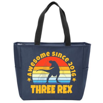 Awesome Since 2016 Three Rex Zip Tote Bag