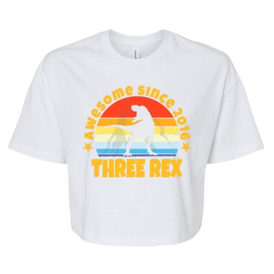 Awesome Since 2016 Three Rex Bella+Canvas Jersey Crop Tee