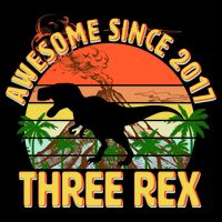 Awesome Since 2017 Tree Rex 3rd Birthday Wool Snapback Cap