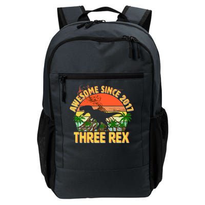 Awesome Since 2017 Tree Rex 3rd Birthday Daily Commute Backpack