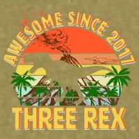 Awesome Since 2017 Tree Rex 3rd Birthday Garment-Dyed Women's Muscle Tee