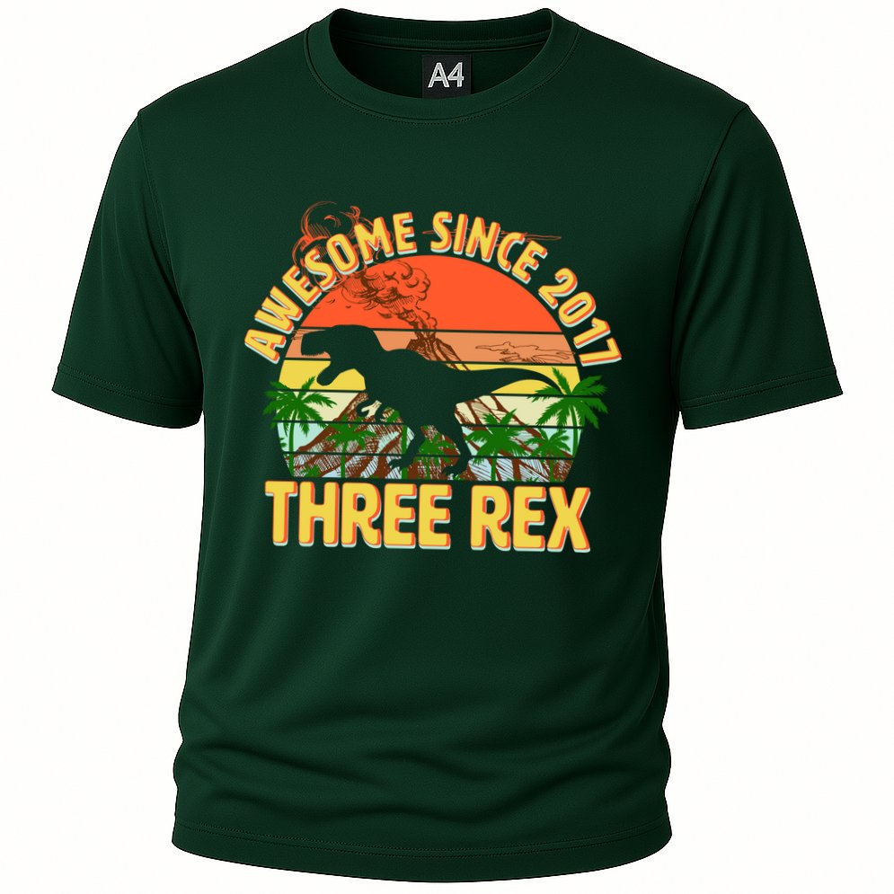 Awesome Since 2017 Tree Rex 3rd Birthday Performance Shirt