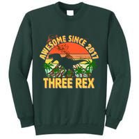 Awesome Since 2017 Tree Rex 3rd Birthday Sweatshirt