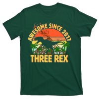 Awesome Since 2017 Tree Rex 3rd Birthday T-Shirt