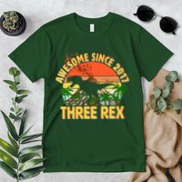 Awesome Since 2017 Tree Rex 3rd Birthday Premium T-Shirt
